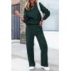 imagePRETTYGARDEN Womens 2 Piece Outfits 2024 Winter Fashion Tracksuits Long Sleeve Pullover Tops Straight Leg Pants Lounge SetsDark Green