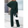 imagePRETTYGARDEN Womens 2 Piece Outfits 2024 Winter Fashion Tracksuits Long Sleeve Pullover Tops Straight Leg Pants Lounge SetsDark Green
