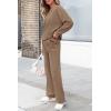 imagePRETTYGARDEN Womens 2 Piece Outfits 2024 Winter Fashion Tracksuits Long Sleeve Pullover Tops Straight Leg Pants Lounge SetsKhaki