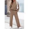 imagePRETTYGARDEN Womens 2 Piece Outfits 2024 Winter Fashion Tracksuits Long Sleeve Pullover Tops Straight Leg Pants Lounge SetsKhaki