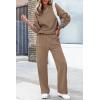 imagePRETTYGARDEN Womens 2 Piece Outfits 2024 Winter Fashion Tracksuits Long Sleeve Pullover Tops Straight Leg Pants Lounge SetsKhaki