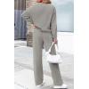 imagePRETTYGARDEN Womens 2 Piece Outfits 2024 Winter Fashion Tracksuits Long Sleeve Pullover Tops Straight Leg Pants Lounge SetsLight Grey