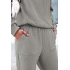 imagePRETTYGARDEN Womens 2 Piece Outfits 2024 Winter Fashion Tracksuits Long Sleeve Pullover Tops Straight Leg Pants Lounge SetsLight Grey