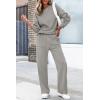 imagePRETTYGARDEN Womens 2 Piece Outfits 2024 Winter Fashion Tracksuits Long Sleeve Pullover Tops Straight Leg Pants Lounge SetsLight Grey