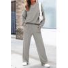 imagePRETTYGARDEN Womens 2 Piece Outfits 2024 Winter Fashion Tracksuits Long Sleeve Pullover Tops Straight Leg Pants Lounge SetsLight Grey