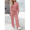imagePRETTYGARDEN Womens 2 Piece Outfits 2024 Winter Fashion Tracksuits Long Sleeve Pullover Tops Straight Leg Pants Lounge SetsPink