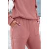 imagePRETTYGARDEN Womens 2 Piece Outfits 2024 Winter Fashion Tracksuits Long Sleeve Pullover Tops Straight Leg Pants Lounge SetsPink