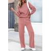 imagePRETTYGARDEN Womens 2 Piece Outfits 2024 Winter Fashion Tracksuits Long Sleeve Pullover Tops Straight Leg Pants Lounge SetsPink