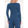 imagePRETTYGARDEN Womens 2 Piece Outfits 2024 Winter Knit Lounge Sets Long Sleeve Buttons Sweater Tops Wide Leg Pants TracksuitsGrey Blue
