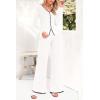 imagePRETTYGARDEN Womens 2 Piece Outfits 2024 Winter Knit Lounge Sets Long Sleeve Buttons Sweater Tops Wide Leg Pants TracksuitsWhite