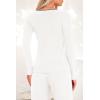 imagePRETTYGARDEN Womens 2 Piece Outfits 2024 Winter Knit Lounge Sets Long Sleeve Buttons Sweater Tops Wide Leg Pants TracksuitsWhite
