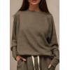 imagePRETTYGARDEN Womens 2 Piece Tracksuit Outfits Casual Long Sleeve Top High Waisted Sweatpants Lounge Jogger SetArmy Green