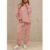imagePRETTYGARDEN Womens 2 Piece Tracksuit Outfits Casual Long Sleeve Top High Waisted Sweatpants Lounge Jogger SetPink