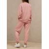 imagePRETTYGARDEN Womens 2 Piece Tracksuit Outfits Casual Long Sleeve Top High Waisted Sweatpants Lounge Jogger SetPink