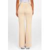 imagePRETTYGARDEN Womens Casual Flare Pants Elastic High Waisted Drawstring Bell Bottom Bootcut Leggings Lounge SweatpantsBeige