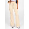 imagePRETTYGARDEN Womens Casual Flare Pants Elastic High Waisted Drawstring Bell Bottom Bootcut Leggings Lounge SweatpantsBeige