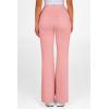 imagePRETTYGARDEN Womens Casual Flare Pants Elastic High Waisted Drawstring Bell Bottom Bootcut Leggings Lounge SweatpantsPink