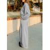 imagePRETTYGARDEN Womens Fall One Piece Jumpsuits Dressy Casual Long Sleeve Elastic Waist Pockets Wide Leg Long Pants RompersGrey