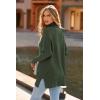 imagePRETTYGARDEN Womens Fall Oversized Turtleneck Sweater Casual Long Sleeve Chunky Knit Pullover Winter Tops BlouseGreen