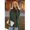 imagePRETTYGARDEN Womens Fall Oversized Turtleneck Sweater Casual Long Sleeve Chunky Knit Pullover Winter Tops BlouseGreen