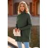 imagePRETTYGARDEN Womens Fall Oversized Turtleneck Sweater Casual Long Sleeve Chunky Knit Pullover Winter Tops BlouseGreen