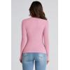 imagePRETTYGARDEN Womens Fall Y2K Going Out Crop Tops Long Sleeve Mock Neck Ruched Slim Fitted Basic Trendy Casual T Shirts BlousePink