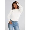 imagePRETTYGARDEN Womens Fall Y2K Going Out Crop Tops Long Sleeve Mock Neck Ruched Slim Fitted Basic Trendy Casual T Shirts BlouseWhite