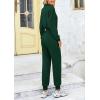 imagePRETTYGARDEN Womens Jumpsuits Fall Long Sleeve Rompers One Piece Outfits For Women 2024 Button up Lounge WearDark Green