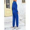 imagePRETTYGARDEN Womens Jumpsuits Fall Long Sleeve Rompers One Piece Outfits For Women 2024 Button up Lounge WearRoyal Blue