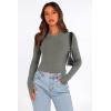 imagePRETTYGARDEN Womens Long Sleeve Crop Tops Y2K Spring Fall Fashion Clothes Basic Slim Fit Tee Shirts BlouseGrey