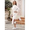 imagePRETTYGARDEN Womens Spring 2 Piece Matching Outfits Long Sleeve Turtleneck Ribbed Top and Midi Skirt Dress SetsWhite