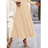 imagePRETTYGARDEN Womens Spring 2 Piece Outfits Dressy Casual Ribbed Knit Long Sleeve Crop Tops Maxi Flowy Skirts Matching SetsBeige