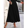 imagePRETTYGARDEN Womens Spring 2 Piece Outfits Dressy Casual Ribbed Knit Long Sleeve Crop Tops Maxi Flowy Skirts Matching SetsBlack