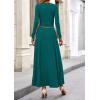 imagePRETTYGARDEN Womens Spring 2 Piece Outfits Dressy Casual Ribbed Knit Long Sleeve Crop Tops Maxi Flowy Skirts Matching SetsBlue Green