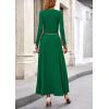 imagePRETTYGARDEN Womens Spring 2 Piece Outfits Dressy Casual Ribbed Knit Long Sleeve Crop Tops Maxi Flowy Skirts Matching SetsGreen