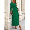 imagePRETTYGARDEN Womens Spring 2 Piece Outfits Dressy Casual Ribbed Knit Long Sleeve Crop Tops Maxi Flowy Skirts Matching SetsGreen