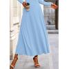 imagePRETTYGARDEN Womens Spring 2 Piece Outfits Dressy Casual Ribbed Knit Long Sleeve Crop Tops Maxi Flowy Skirts Matching SetsLight Blue