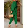 imagePRETTYGARDEN Womens Spring Fall Jumpsuits Casual Dressy Long Pants Romper Long Sleeve V Neck Belt Pockets One Piece OutfitsGreen