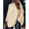 imagePRETTYGARDEN Womens 2025 Fall Turtleneck Oversized Sweaters Long Sleeve Chunky Knit Pullover Tops Winter Fashion ClothesBeige
