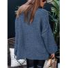 imagePRETTYGARDEN Womens 2025 Fall Turtleneck Oversized Sweaters Long Sleeve Chunky Knit Pullover Tops Winter Fashion ClothesBlue