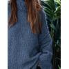 imagePRETTYGARDEN Womens 2025 Fall Turtleneck Oversized Sweaters Long Sleeve Chunky Knit Pullover Tops Winter Fashion ClothesBlue