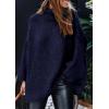 imagePRETTYGARDEN Womens 2025 Fall Turtleneck Oversized Sweaters Long Sleeve Chunky Knit Pullover Tops Winter Fashion ClothesNavy Blue