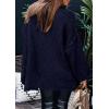 imagePRETTYGARDEN Womens 2025 Fall Turtleneck Oversized Sweaters Long Sleeve Chunky Knit Pullover Tops Winter Fashion ClothesNavy Blue