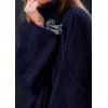 imagePRETTYGARDEN Womens 2025 Fall Turtleneck Oversized Sweaters Long Sleeve Chunky Knit Pullover Tops Winter Fashion ClothesNavy Blue
