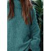 imagePRETTYGARDEN Womens 2025 Fall Turtleneck Oversized Sweaters Long Sleeve Chunky Knit Pullover Tops Winter Fashion ClothesTeal