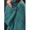 imagePRETTYGARDEN Womens 2025 Fall Turtleneck Oversized Sweaters Long Sleeve Chunky Knit Pullover Tops Winter Fashion ClothesTeal