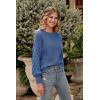 imagePRETTYGARDEN Womens Fall 2025 Pullover Sweater Casual Long Sleeve Loose Chunky Knit Tops Blouse Winter Fashion ClothingBlue