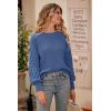imagePRETTYGARDEN Womens Fall 2025 Pullover Sweater Casual Long Sleeve Loose Chunky Knit Tops Blouse Winter Fashion ClothingBlue