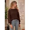 imagePRETTYGARDEN Womens Fall 2025 Pullover Sweater Casual Long Sleeve Loose Chunky Knit Tops Blouse Winter Fashion ClothingCoffee