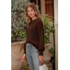 imagePRETTYGARDEN Womens Fall 2025 Pullover Sweater Casual Long Sleeve Loose Chunky Knit Tops Blouse Winter Fashion ClothingCoffee